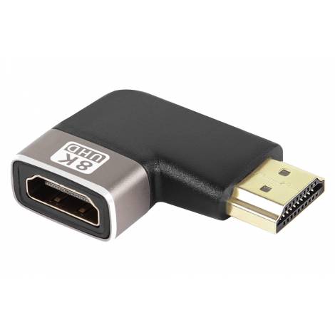 POWERTECH αντάπτορας HDMI 2.1 CAB-H157, 8K/60Hz, γωνιακός, μαύρος