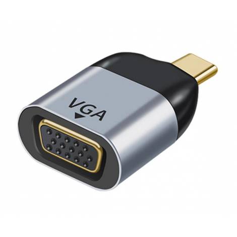 POWERTECH αντάπτορας USB-C σε VGA PTH-094, 1080p/60Hz, γκρι