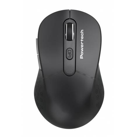 POWERTECH ασύρματο ποντίκι PT-1466, USB δέκτης, έως 1600DPI, μαύρο