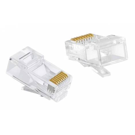 POWERTECH βύσμα RJ45 CAB-N446, Cat 6/6a UTP, διάφανο, 50τμχ