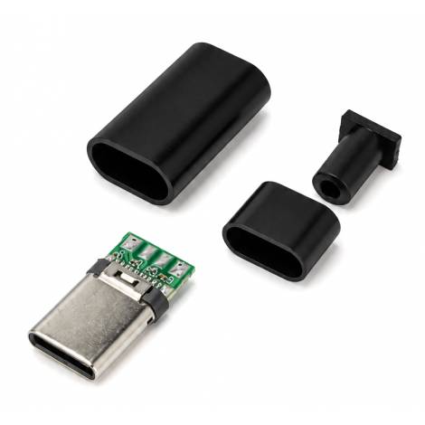 POWERTECH βύσμα USB-C CAB-UC105, 480Mbps, μαύρο