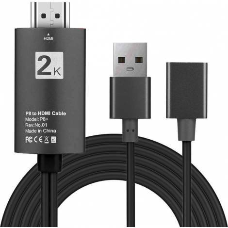 Powertech Cable HDMI male - USB-A female 1m (CAB-H080)