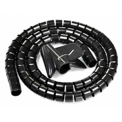 POWERTECH δεματικό καλωδίων TIES-083, πλαστικό, Φ20mm, 2m, μαύρο