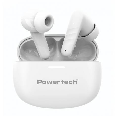 POWERTECH earphones με θήκη φόρτισης PT-1432, True Wireless, 35/300mAh, μαύρα