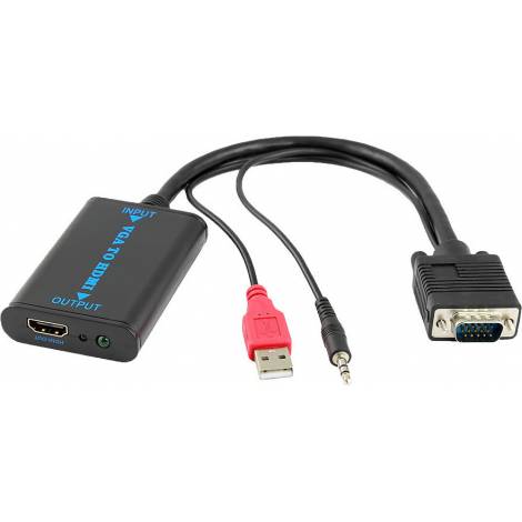 Powertech HDMI female - 3.5mm/USB-A/VGA male (CAB-H070)