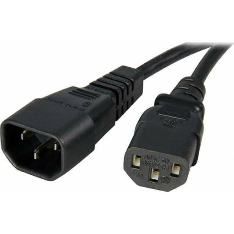 Powertech IEC C13 - IEC C14 Cable 3m Μαύρο (CAB-P025)