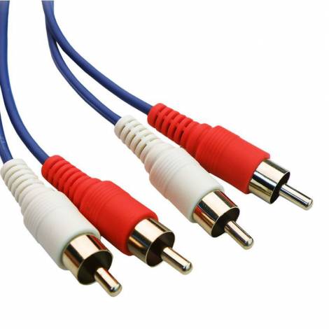 Powertech Καλώδιο 2x RCA Male σε 2x RCA Male (red, White), 3m (CAB-R002)