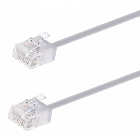 POWERTECH καλώδιο δικτύου CAB-N444, Cat 6A U/UTP, ultra slim, copper, 500MHz, 7.5m, γκρι