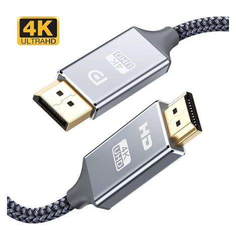 POWERTECH καλώδιο DisplayPort (M) σε HDMI(M), 4K, PS8402A, copper, 5m (CAB-DP033)