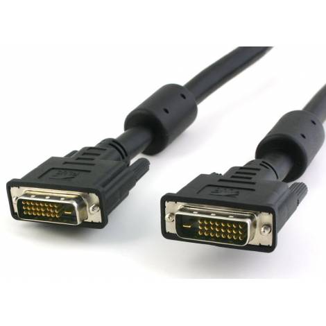 Powertech Καλώδιο DVI-D 24+1 (M) σε DVI-D (M), 2x Ferrites, 1.5m, Μαύρο (CAB-DVI003)