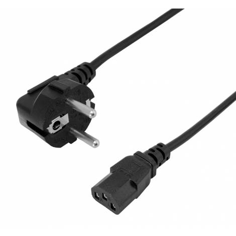 POWERTECH καλώδιο τροφοδοσίας CAB-P046, 3x 0.75mm², CCS, 1m, μαύρο