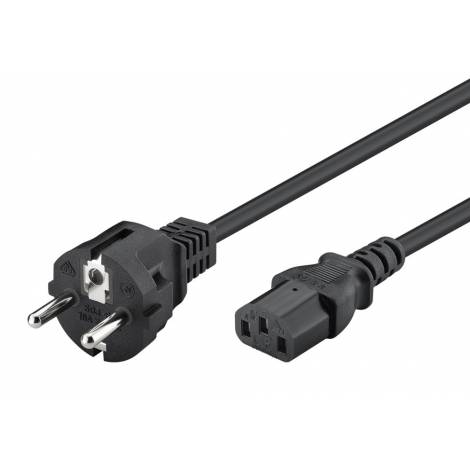 POWERTECH καλώδιο τροφοδοσίας CAB-P049, 3x 0.75mm², copper, 2m, μαύρο