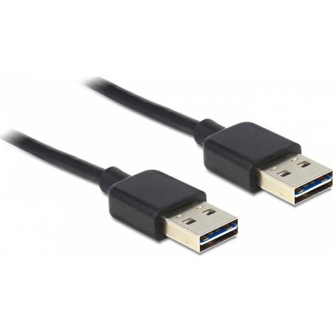 POWERTECH Καλώδιο USB 2.0 σε USB 2.0 Type A, Dual Easy USB, 1.5m, Black (CAB-U091)