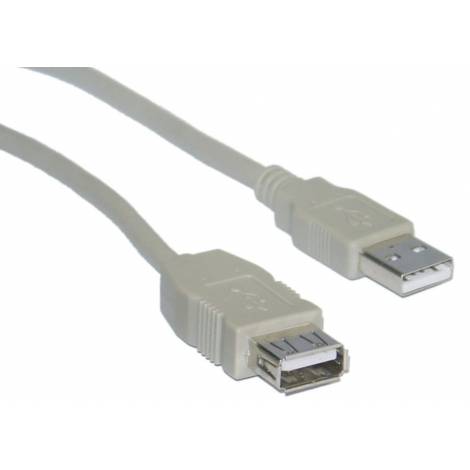 POWERTECH Καλώδιο USB 2.0 σε USB female, 3m, Gray (CAB-U079)
