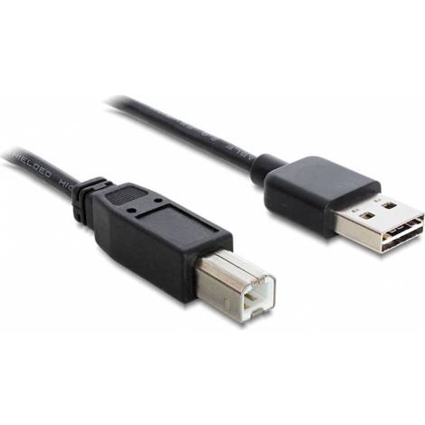 POWERTECH Καλώδιο USB 2.0 σε USB Type B, Dual Easy USB, 1.5m, Black (CAB-U090)