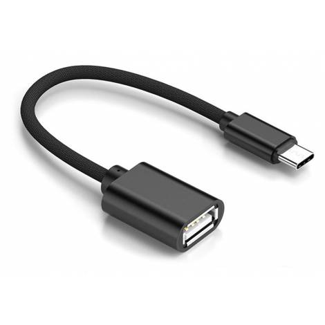 POWERTECH καλώδιο USB 2.0 σε USB Type-C CAB-UC056, 0.16m, μαύρο
