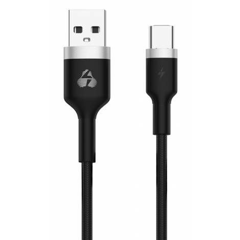 POWERTECH καλώδιο USB σε USB-C metal , 15W 3A, 1m, μαύρο (PTR-0096)