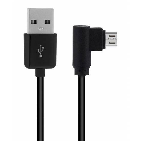 POWERTECH καλώδιο USB σε USB Micro 90° CAB-U125, Dual Easy, 2m, μαύρο