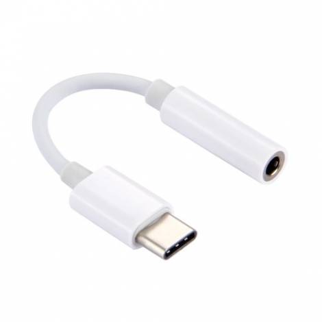 POWERTECH Καλώδιο USB Type-C (M) σε 3.5mm Jack (F), CM119B, λευκό (CAB-UC029)