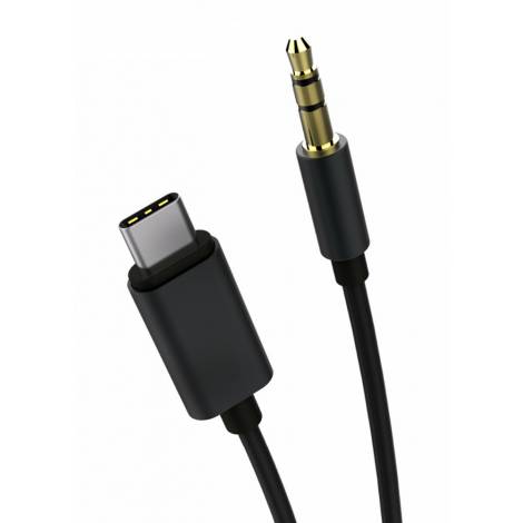 POWERTECH Καλώδιο USB Type-C σε jack 3.5mm ,1m, Black (CAB-UC017)