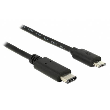 POWERTECH Καλώδιο USB Type-C σε USB Micro, 1m, Black (CAB-UC011)