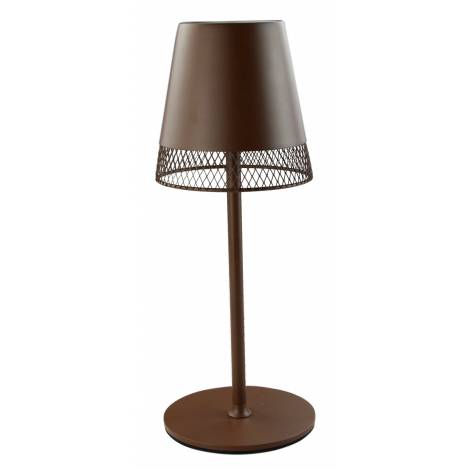 POWERTECH LED επιτραπέζιο φωτιστικό HLL-0191, ρυθμιζόμενο, επαναφορτιζόμενο, καφέ