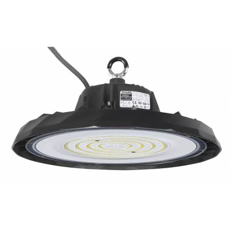 POWERTECH LED φωτιστικό καμπάνα PT-1531, 100W, 6500K, Φ30x11cm, IP65, μαύρο