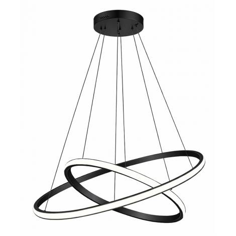 POWERTECH LED φωτιστικό οροφής PT-1525, 25W, 4000K, Φ40x120cm, μαύρο