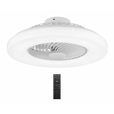 POWERTECH smart ανεμιστήρας οροφής HLL-0172 με LED φως, 36W, Φ55x20cm, λευκός