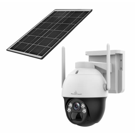 POWERTECH smart ηλιακή κάμερα PT-1341, 4MP, WiFi, PTZ, SD, IP66