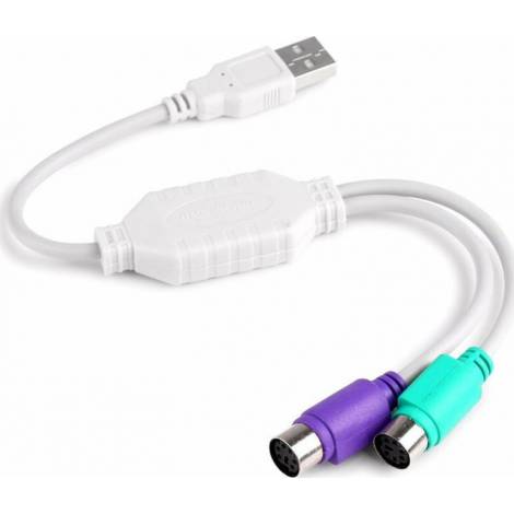 Powertech USB-A male - 2x PS/2 female (CAB-U047)