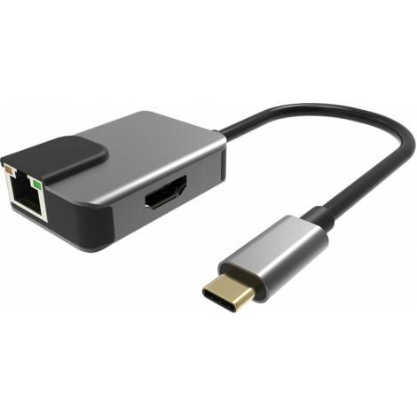 Powertech USB-C Αντάπτορας Δικτύου για Ενσύρματη σύνδεση Gigabit Ethernet (PTH-053)