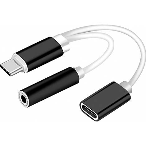 Powertech USB-C male - 3.5mm / USB-C female (CAB-UC030)