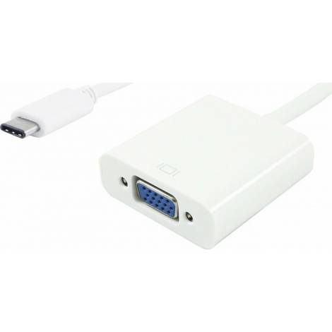 Powertech USB-C male - VGA female White (PTH-034)