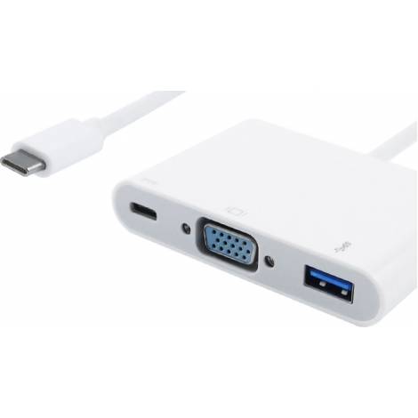 Powertech USB-C - USB-A / USB-C / VGA female (PTH-035)
