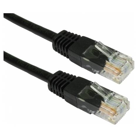 Powertech U/UTP Cat.6e Cable 0.5m Μαύρο (CAB-N072) ethernet cable