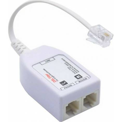Powertech VDSL Splitter Λευκό (ADSL-06)