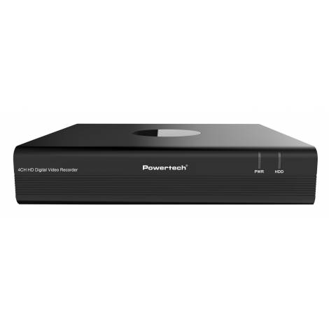 POWERTECH XVR υβριδικό καταγραφικό PT-1595, 5MP, H.264/H.265, 4 κανάλια