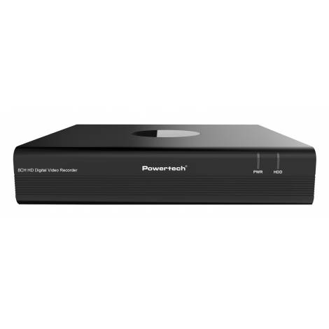 POWERTECH XVR υβριδικό καταγραφικό PT-1596, 5MP, H.264/H.265, 8 κανάλια