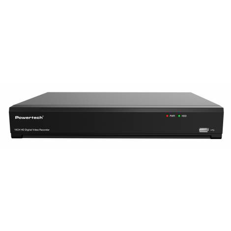 POWERTECH XVR υβριδικό καταγραφικό PT-1597, 5MP, H.264/H.265, 16 κανάλια