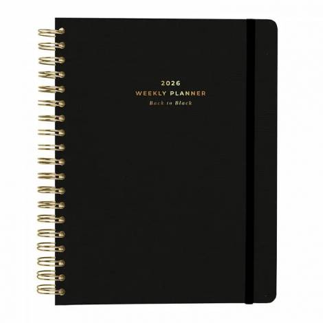 Premium Εβδομαδιαίο Ημερολόγιο 2026 12μηνο Σπιράλ 18Χ21,5εκ BAMBINA BACK TO BLACK by Kokonote