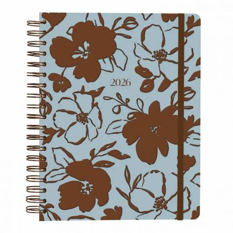 Premium Εβδομαδιαίο Ημερολόγιο 2026 12μηνο Σπιράλ 18Χ21,5εκ BAMBINA MOCHA PETALS by Kokonote