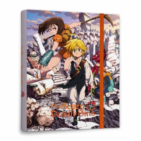 ERIK Premium Κλασέρ 2 κρίκων με Λάστιχο THE SEVEN DEADLY SINS (Anime Collection) 21X29 (Α4) Χαρτόνι Με σχέδια / Πολύχρωμο Με Λάστιχο 2 κρίκοι 4