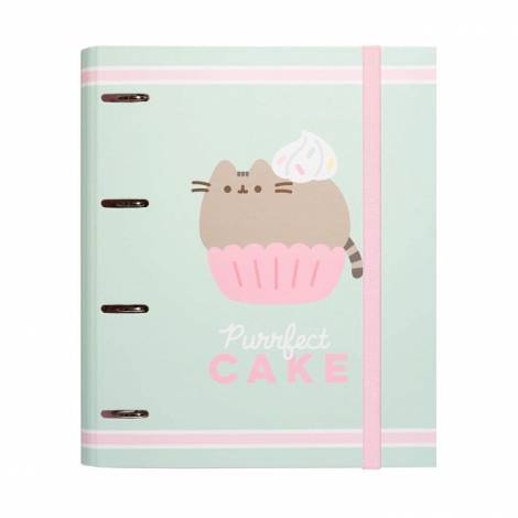 Premium Κλασέρ 4 κρίκων με Λάστιχο PUSHEEN Foodie collection 21X29 (Α4)