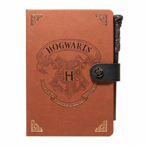 Premium Τετράδιο Δερματίνη με Μαγικό Ραβδί/Στυλό Α5 HARRY POTTER Hogwarts 14X20 (Α5) 1 120 Ραφή & Κόλλα Χωρίς Όχι Τελίτσες Χωρίς πλαστικοποίηση