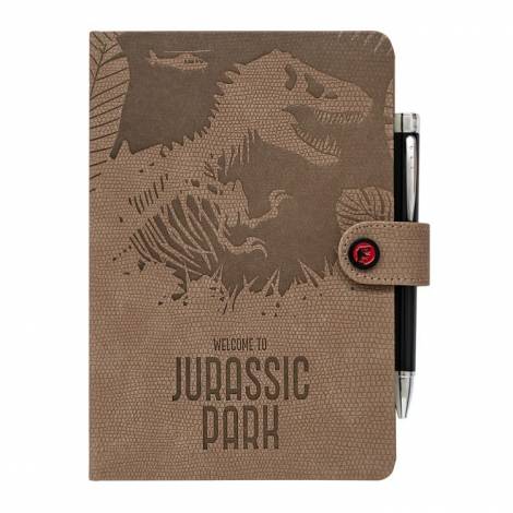 ERIK Premium Τετράδιο Δερματίνη με Στυλό Φωτάκι Α5 JURASSIC PARK 14X20 (Α5)  Ματ & Soft touch