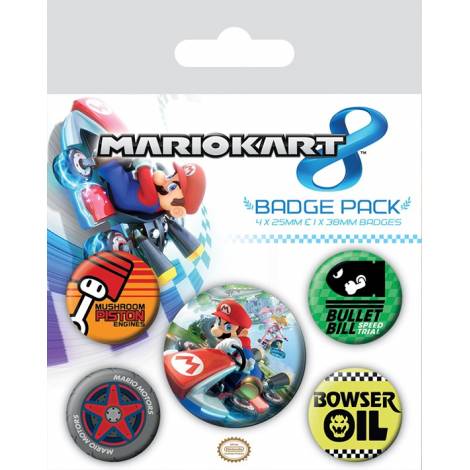 Pyramid International Nintendo - Mario Kart 8 Badge Pack (bp80487)