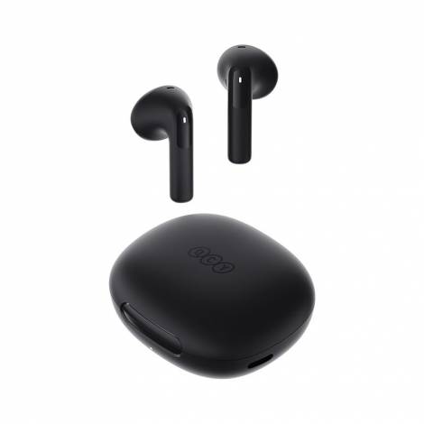 QCY AilyBuds E20 Black- Hybrid ANC Semi-Ear TWS earbuds 6mics 13mm dynamic driver IPX4 BT5.4 35h