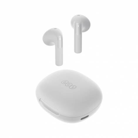 QCY AilyBuds E20 White- Hybrid ANC Semi-Ear TWS earbuds 6mics 13mm dynamic driver IPX4 BT5.4 35h