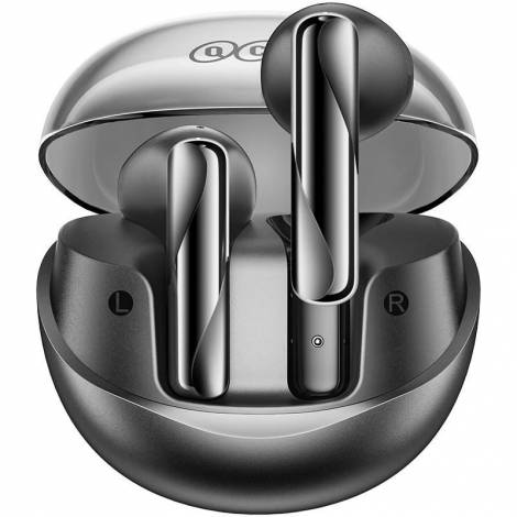 QCY Ailypods Clear Black - Semi-Ear 13mm driver, wind cancel ENC for calls, NCVM & Air case TWS BT